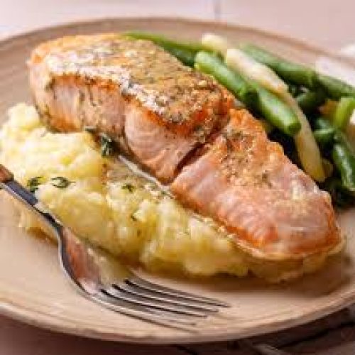 Roast Salmon and Mash